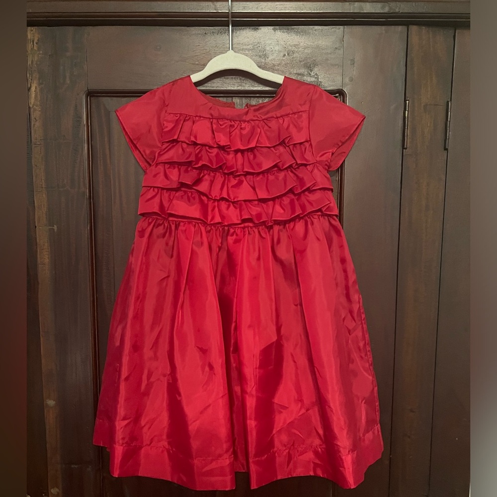 Red holiday dress. Baby Gap.